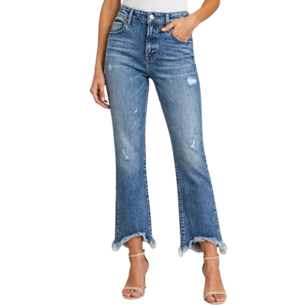 Hidden Happy Mid Rise Cropped Flare HD3775C-M