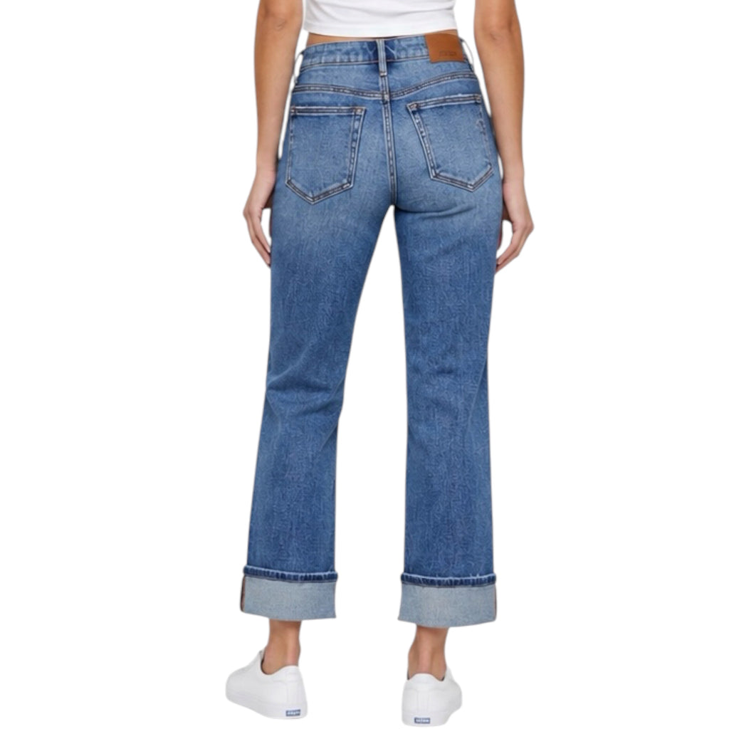 Hidden HD1724WS-MD Medium Ella Mid Rise Classic Straight Leg Jeans