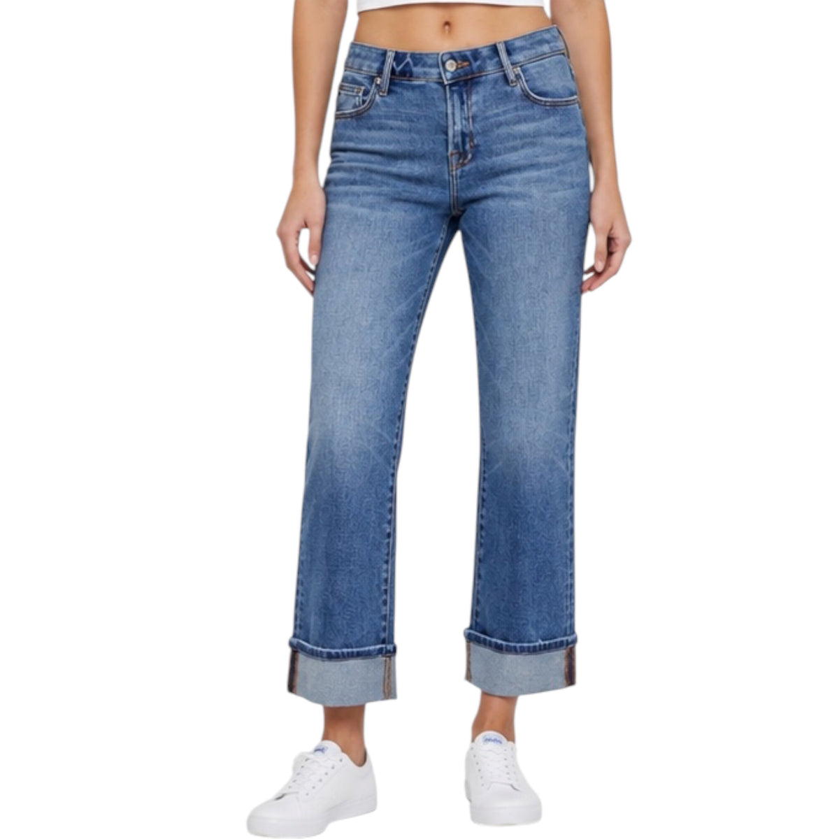 Hidden HD1724WS-MD Medium Ella Mid Rise Classic Straight Leg Jeans