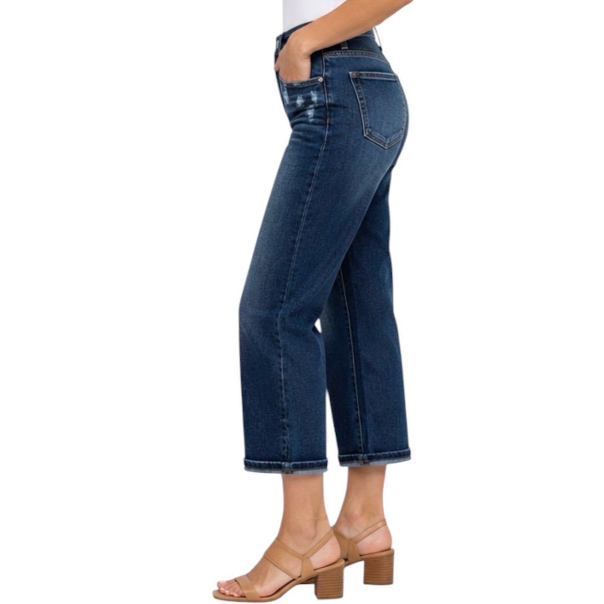 Judy Blue High Waist Destroyed Pocket Wide JB82497