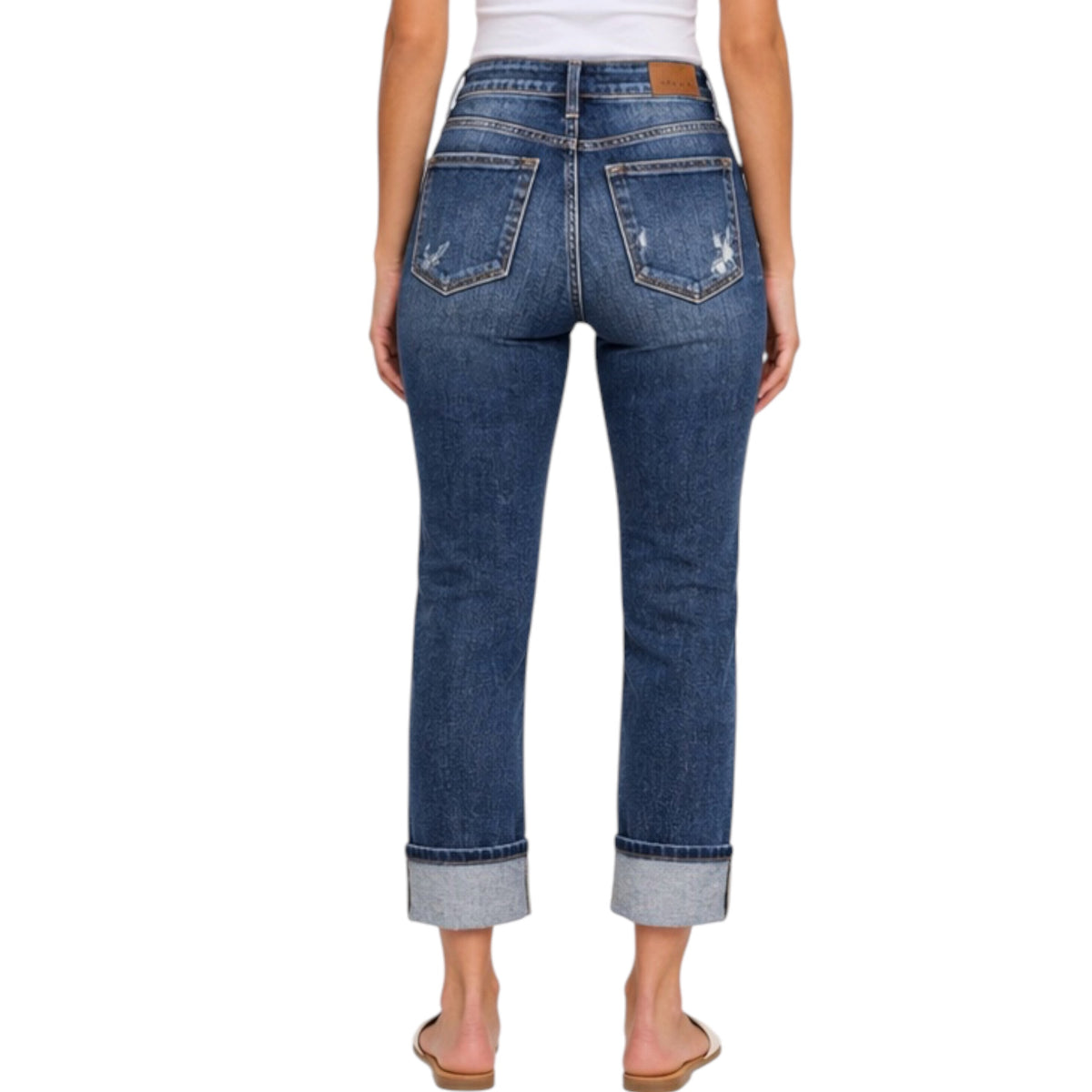 Judy Blue JB82427 Mid Rise Cuffed Destroy BF