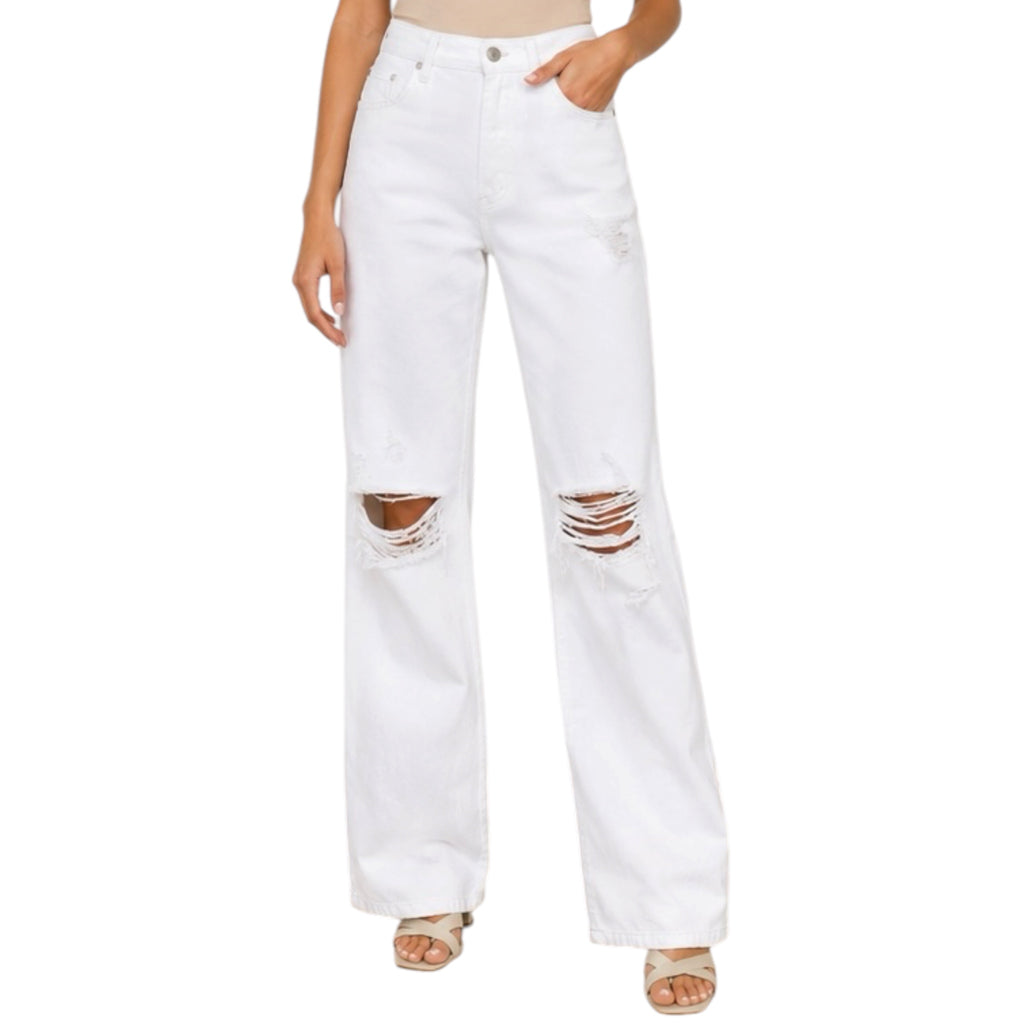 KanCan White High Rise 90's Flare KC7373WTV1