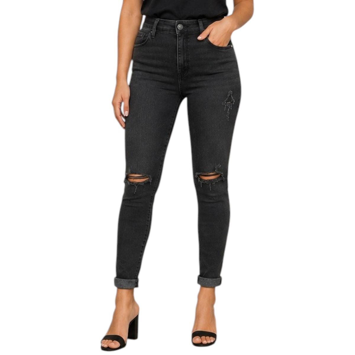 KC8245BK Black Ankle Skinny MS