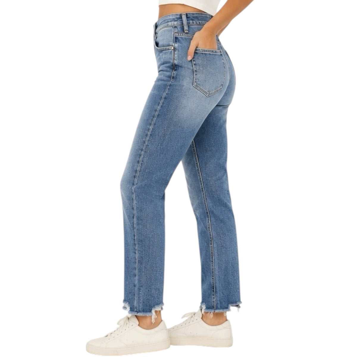 MICA MDP-T1280 Super High Rise Straight Leg With Step Hem