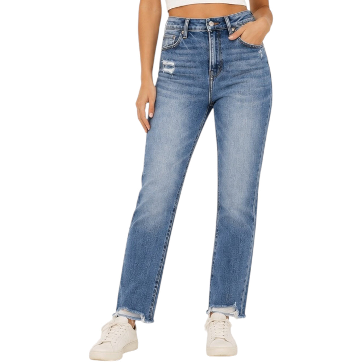 MICA MDP-T1280 Super High Rise Straight Leg With Step Hem