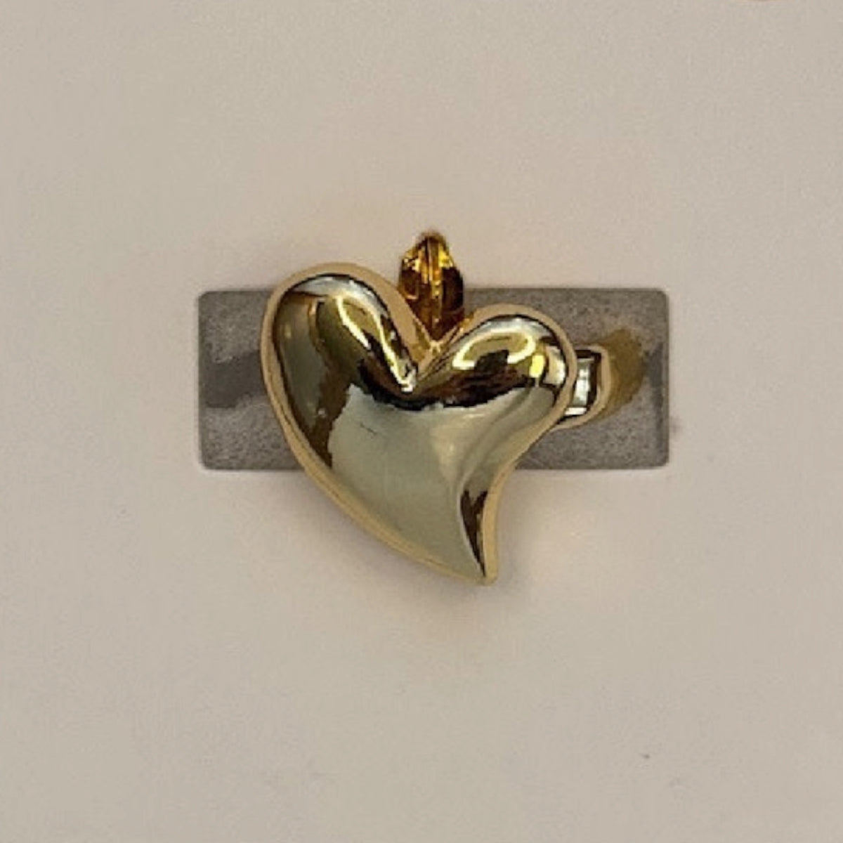 Heart Adjustable 14K Dipped Ring