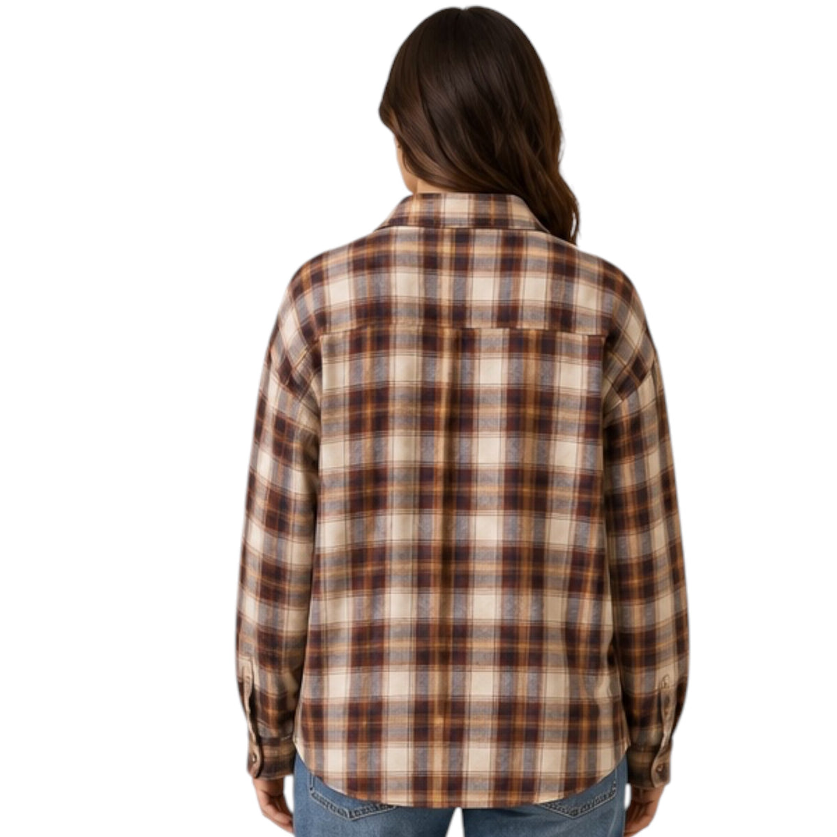 Caramel Ultra Soft Oversized Flannel with Front Pocket