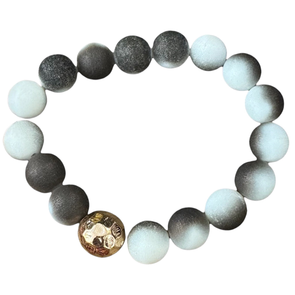 Ombre/Gold Mix Beaded Bracelet