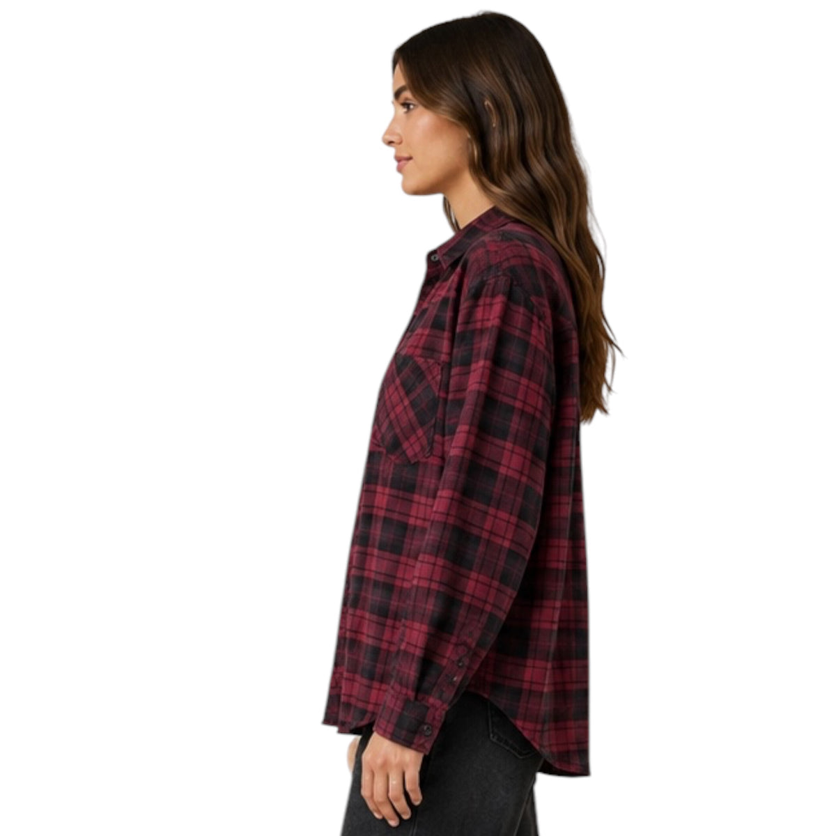 Burgundy Plaid Flannel