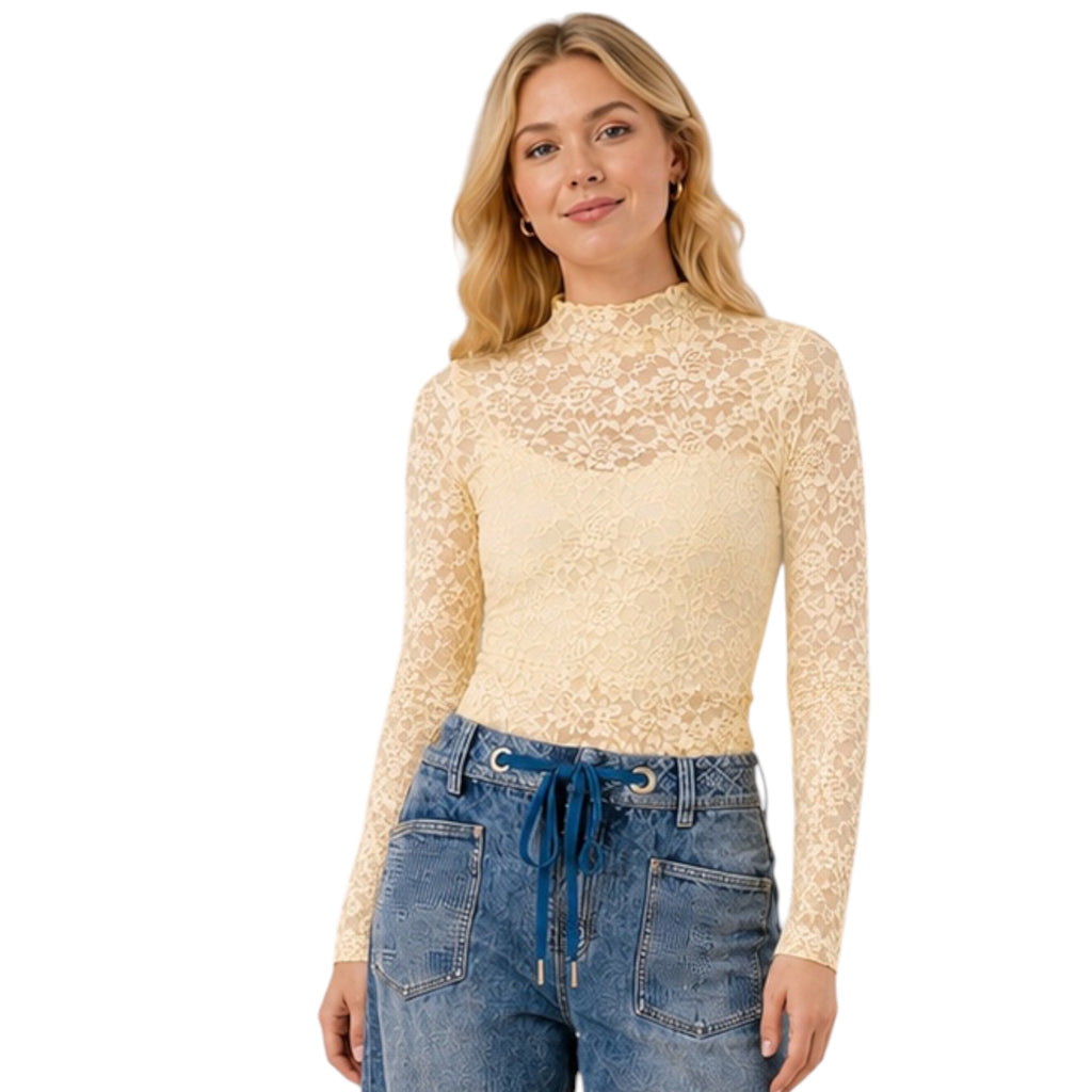 Butter Lace Mesh Top