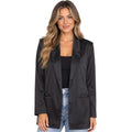 Black Blazer With Rolled Up Sleeve