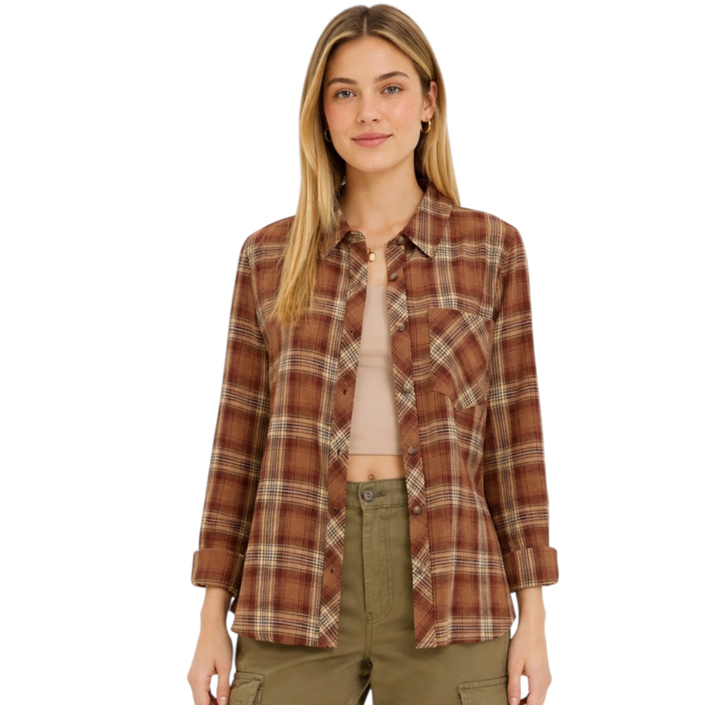 Clay Dark Boyfriend Flannel