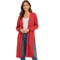 Coral Knit Cardigan with High Side Slit