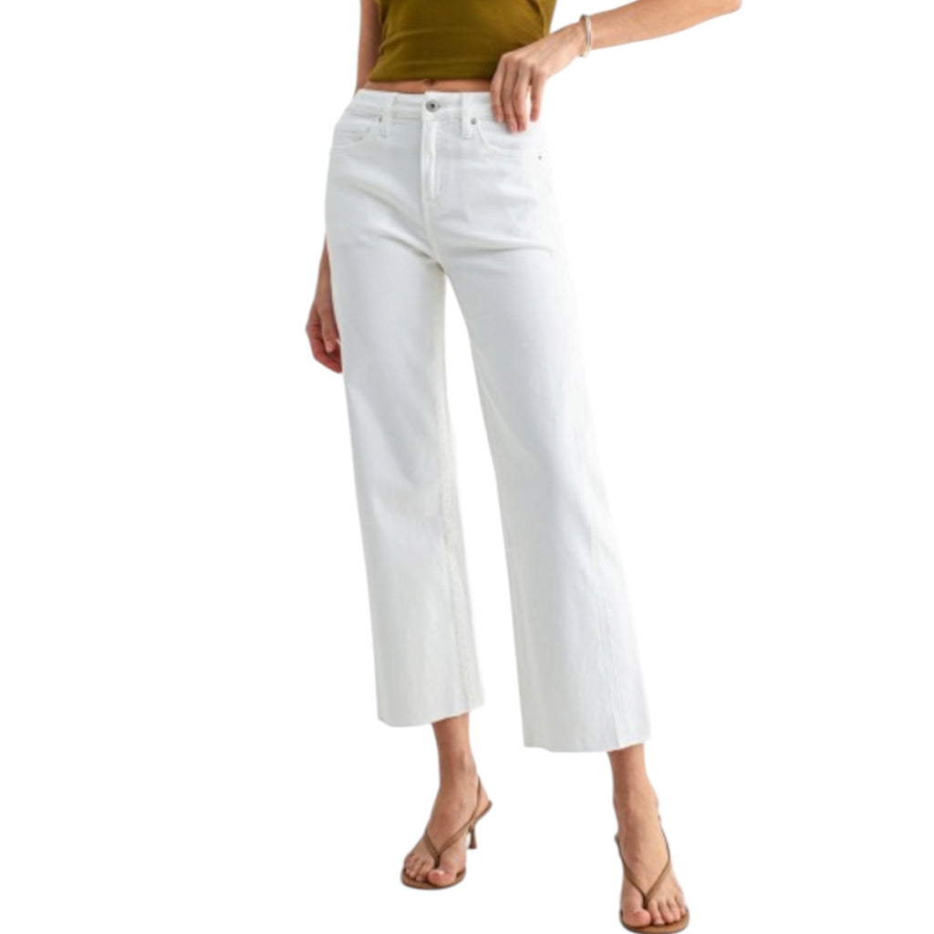 MICA MTT-T3872WH White High Rise Ankle Straight Leg