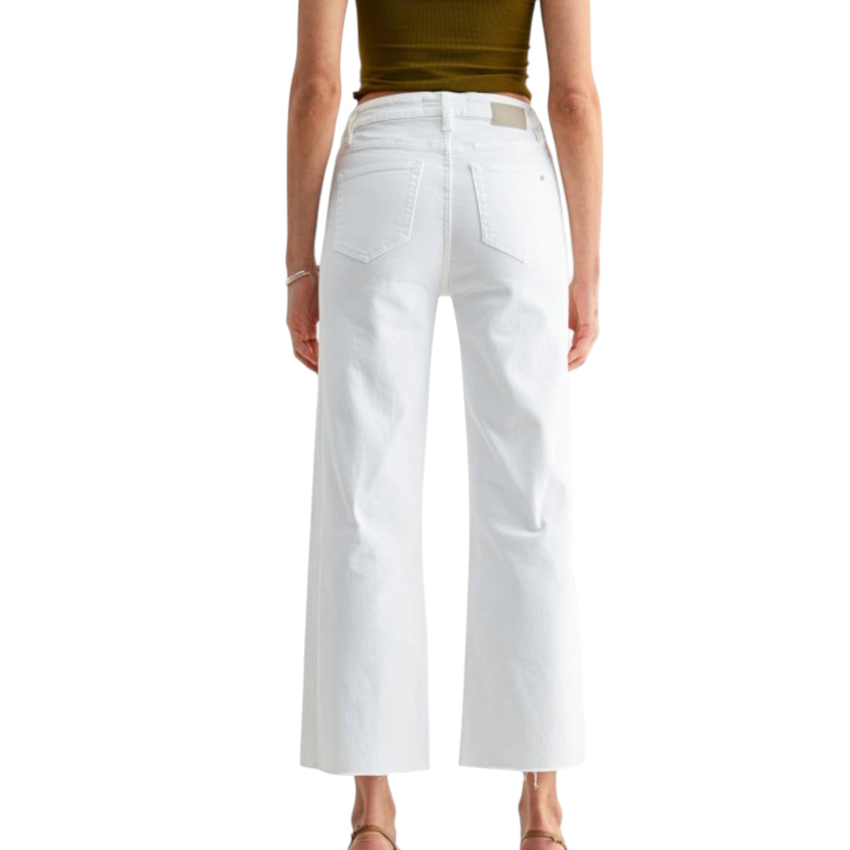MICA MTT-T3872WH White High Rise Ankle Straight Leg