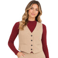 Dark Taupe Tailored Button Down Vest