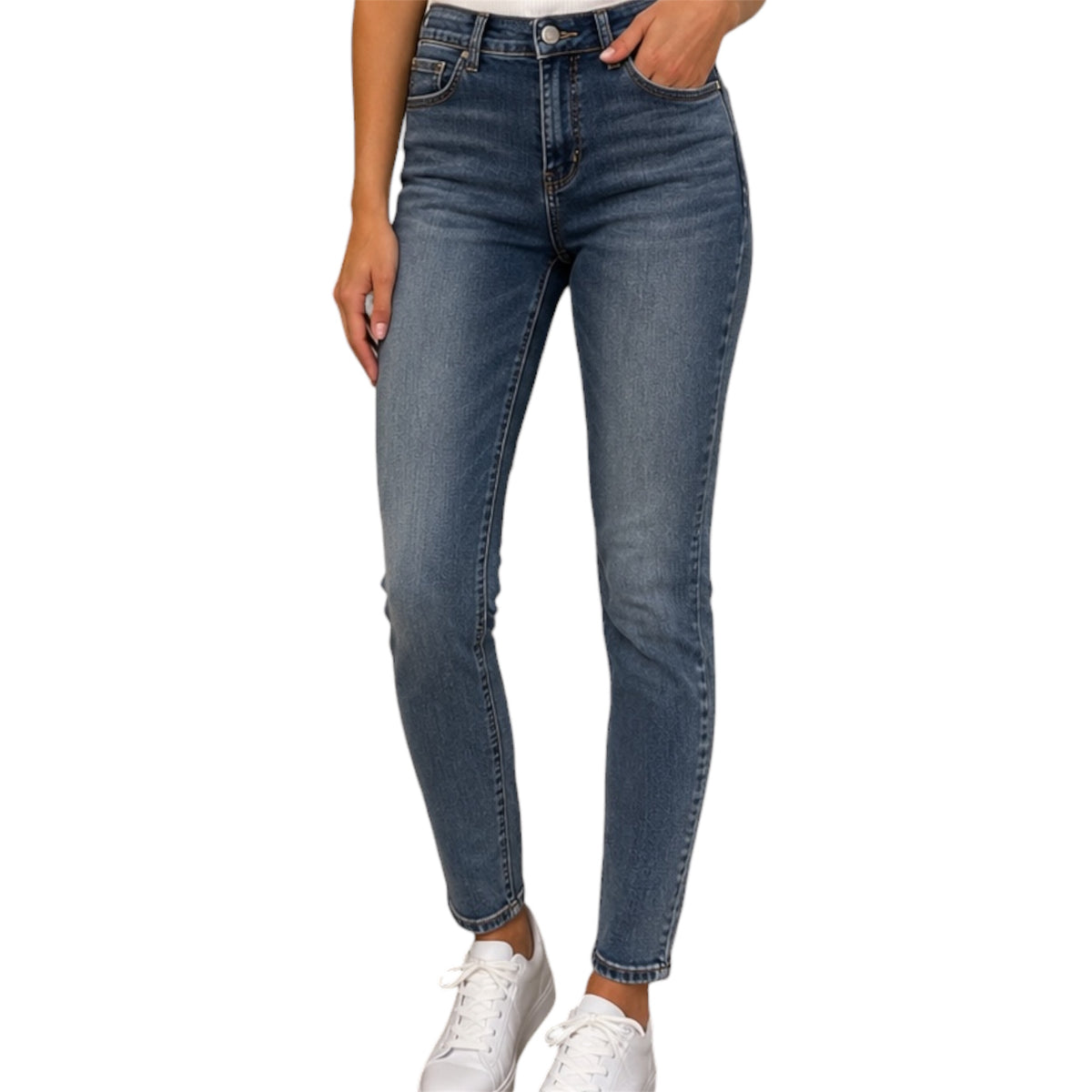 Maurices Medium Wash High Rise Jeans Size 0L-RF