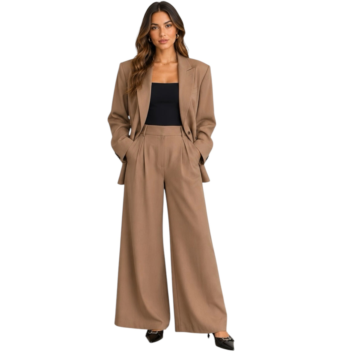 Mocha Brown Tailored Essential Blazer