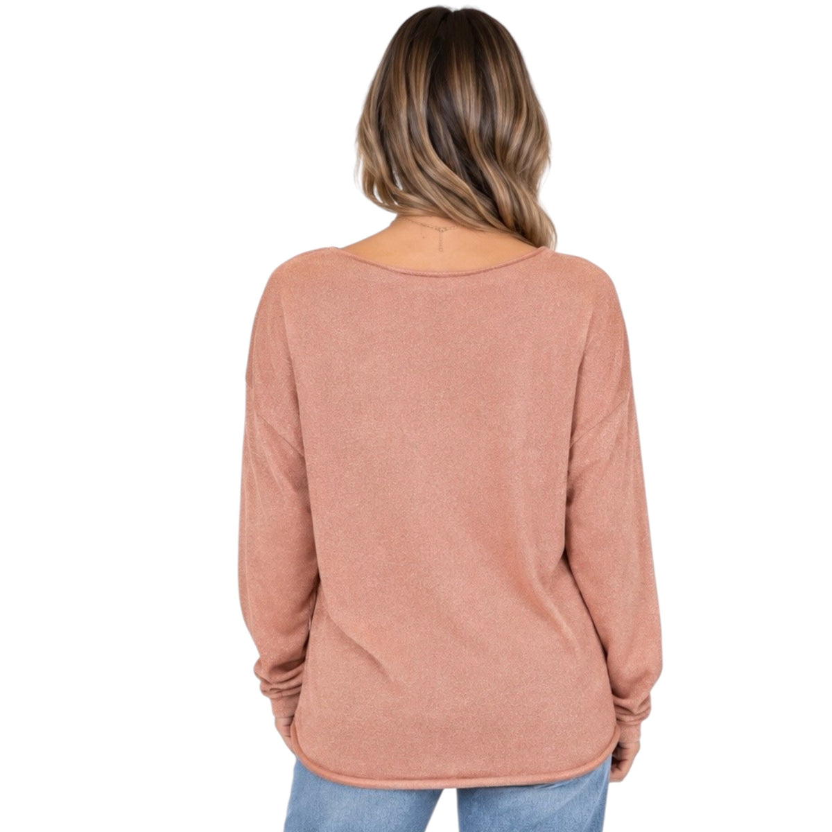 Blush Boat Neck Lurex Sweater