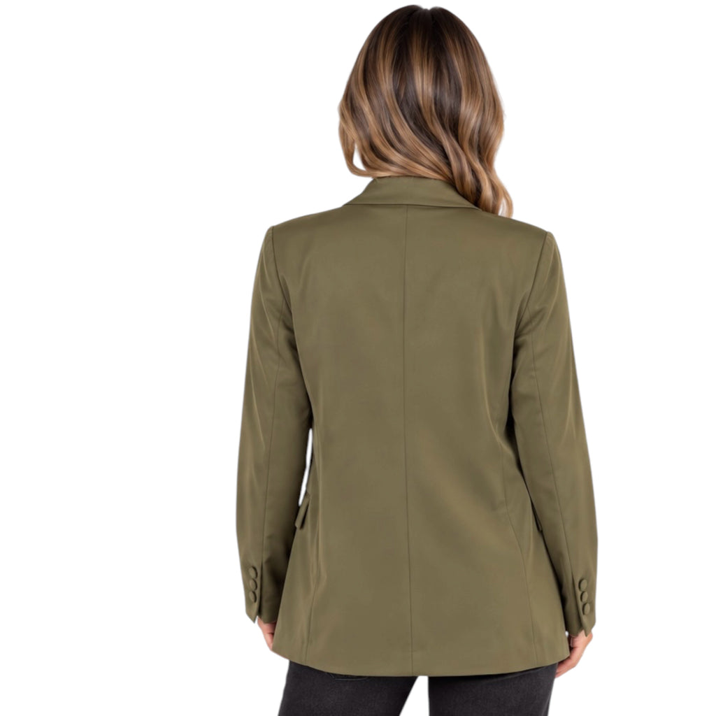 Olive Satin Blazer