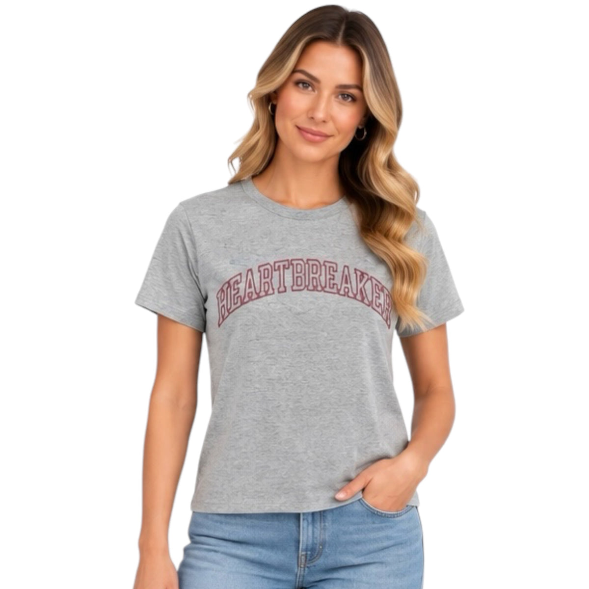 Grey Heartbreaker 3D- Valentine's Day Tee