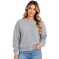 Heather Grey Basic Knit Sweater With Drop Shoulder