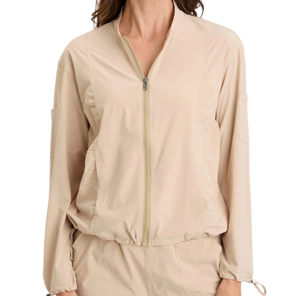 Khaki Bomber Jacket & Skort Set