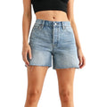 MICA MDP-H3839 High Rise Raw Hem Shorts