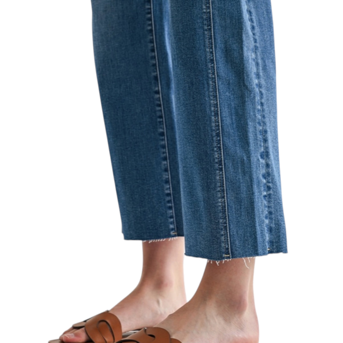 MICA MTT-T3859A Mid RiseTummy Tuck Straight Crop Loose Fit