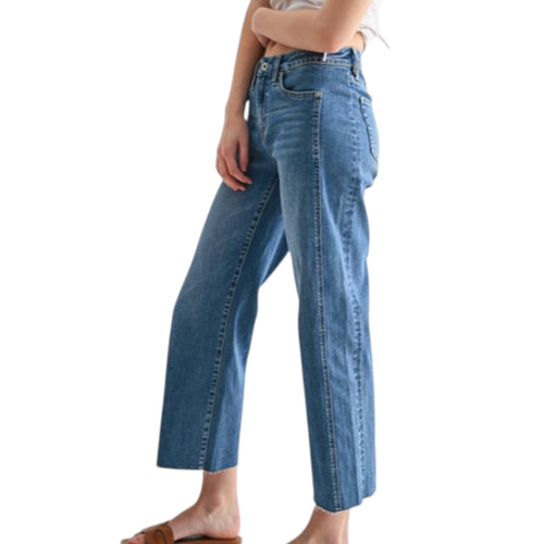 MICA MTT-T3859A Mid RiseTummy Tuck Straight Crop Loose Fit