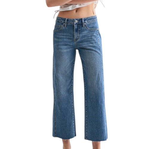 MICA MTT-T3859A Mid RiseTummy Tuck Straight Crop Loose Fit