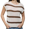 Oatmeal Stripe Sweater Top