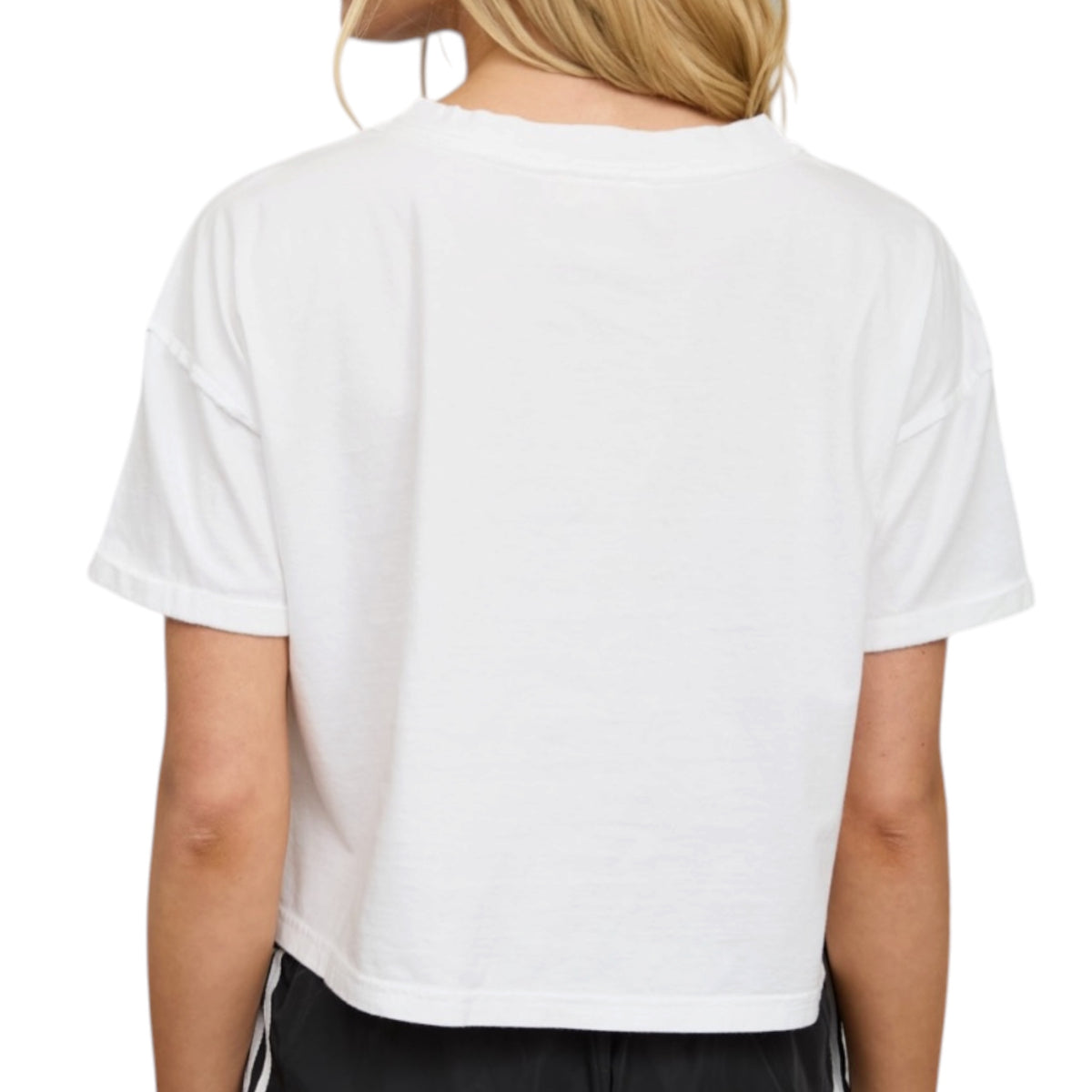 White V-Neck Boxy Knit Top