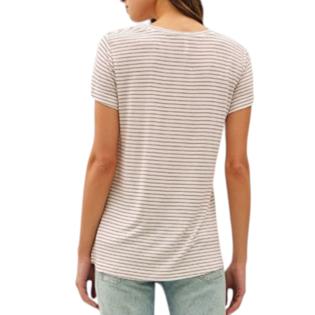 Cherry Striped Relaxed Tee