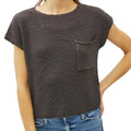 Dark Charcoal Knit Dolman Top