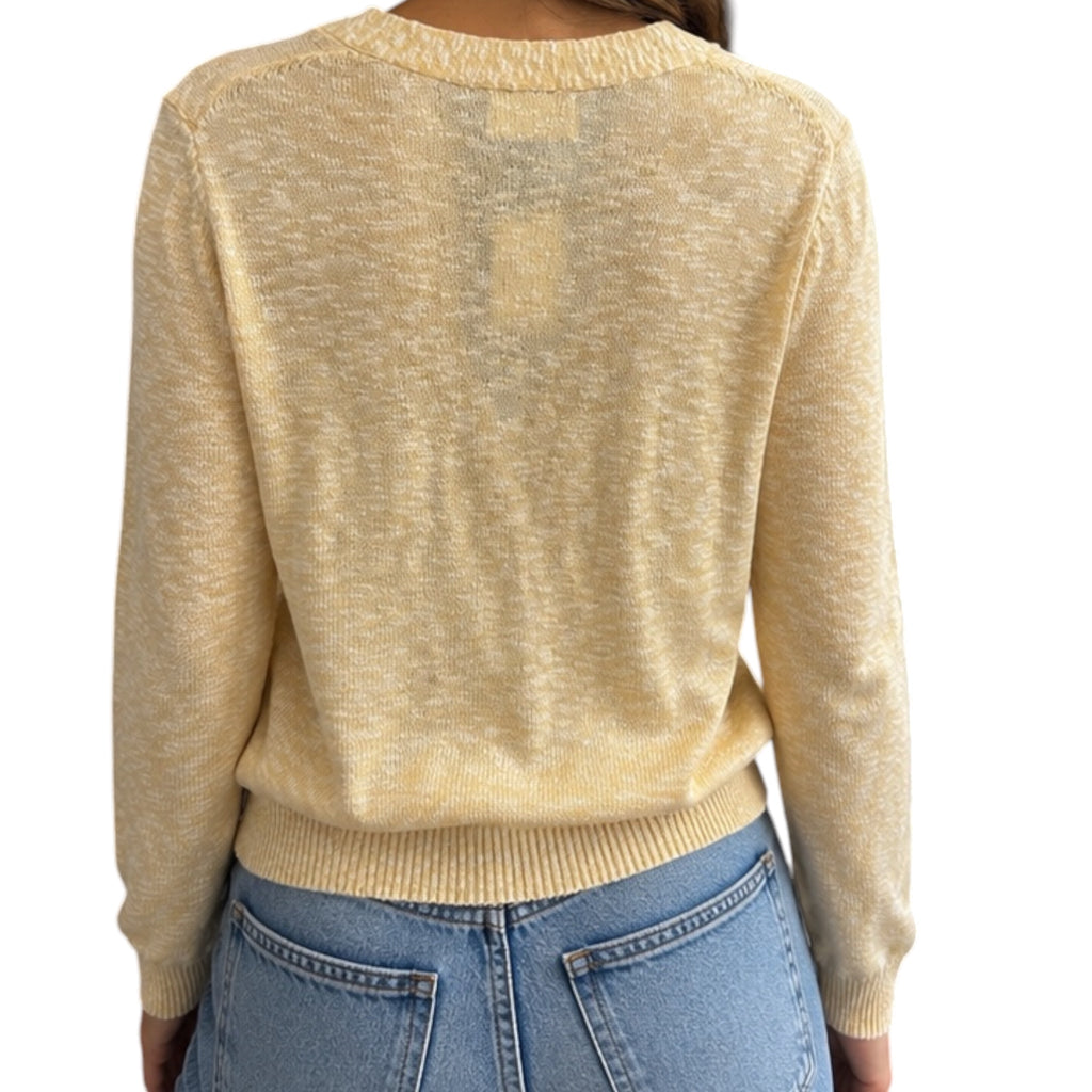 Yellow Button Front Cardigan