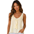 Butter Flowy Ruffled Tank
