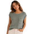Olive Knit Dolman Top