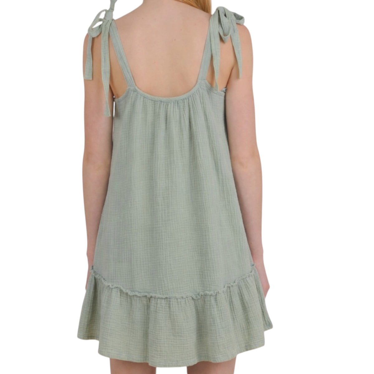 Sage Mineral Wash Mini Dress