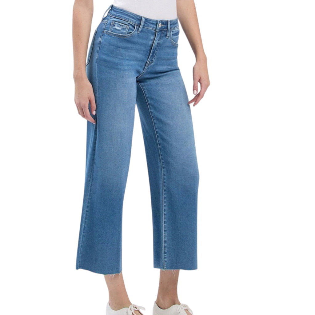 Vervet High Rise Crop Slim Wide Leg V3632