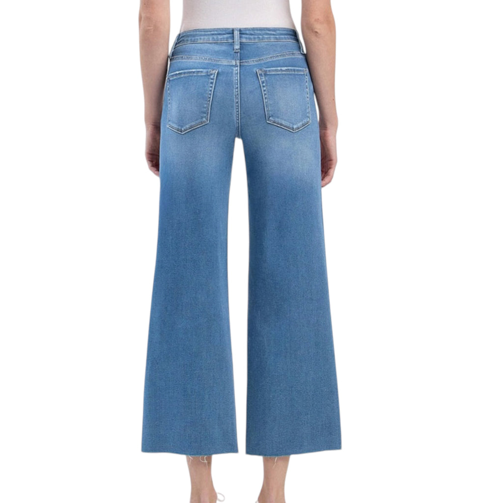 Vervet High Rise Crop Slim Wide Leg V3632