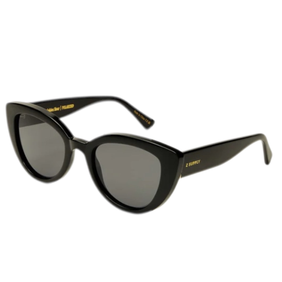 Z Supply Golden Hour Polished Black-Grey Polarized Sunglasses