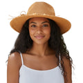 Dark Straw Beaded Hat Dark Straw