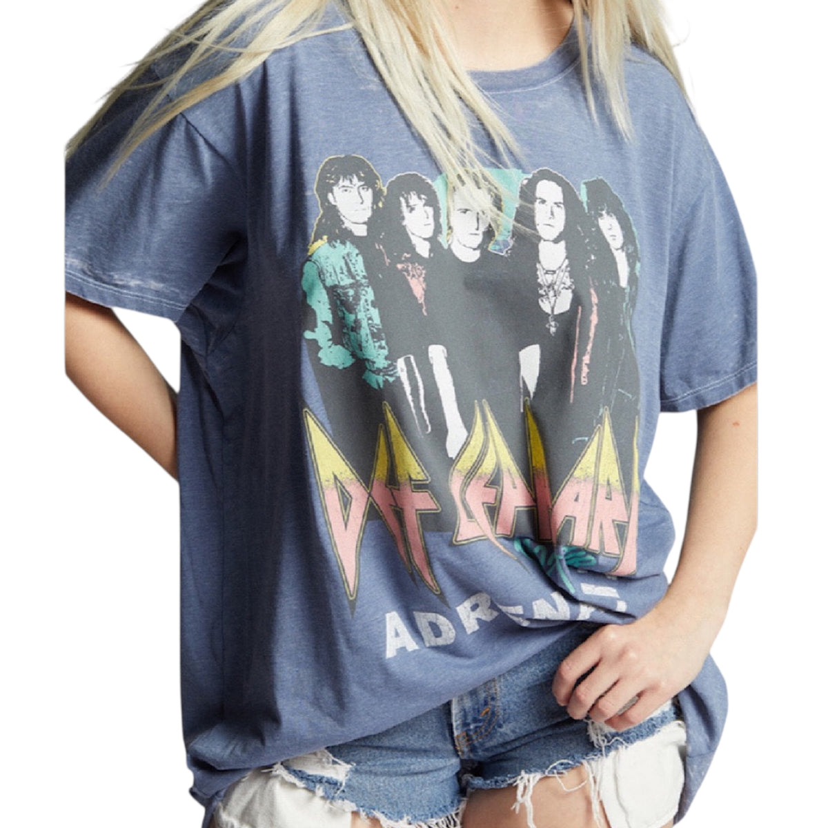 Def Leppard 1992 Burnout Dress -Vintage Blue