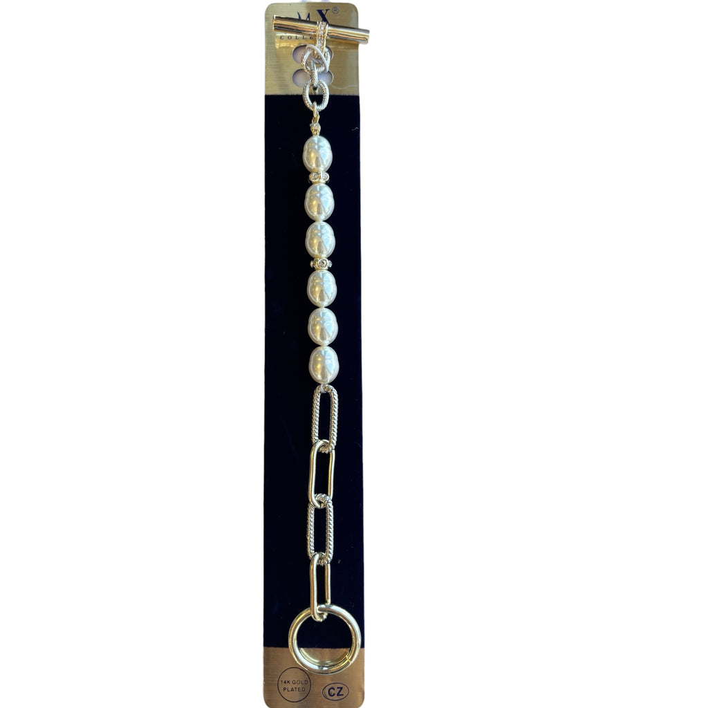 MX Collection Pearl and Chain Bracelet
