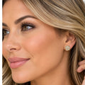 Forever In My Heart 14K Gold Dipped Clover Stud Earrings