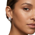 Forever In My Heart CZ Wide Huggie Hoop Earrings
