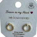 Forever In My Heart 14K Gold Dipped Open Circle Stud Earrings