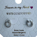 Forever In My Heart CZ Open Circle Stud Earrings