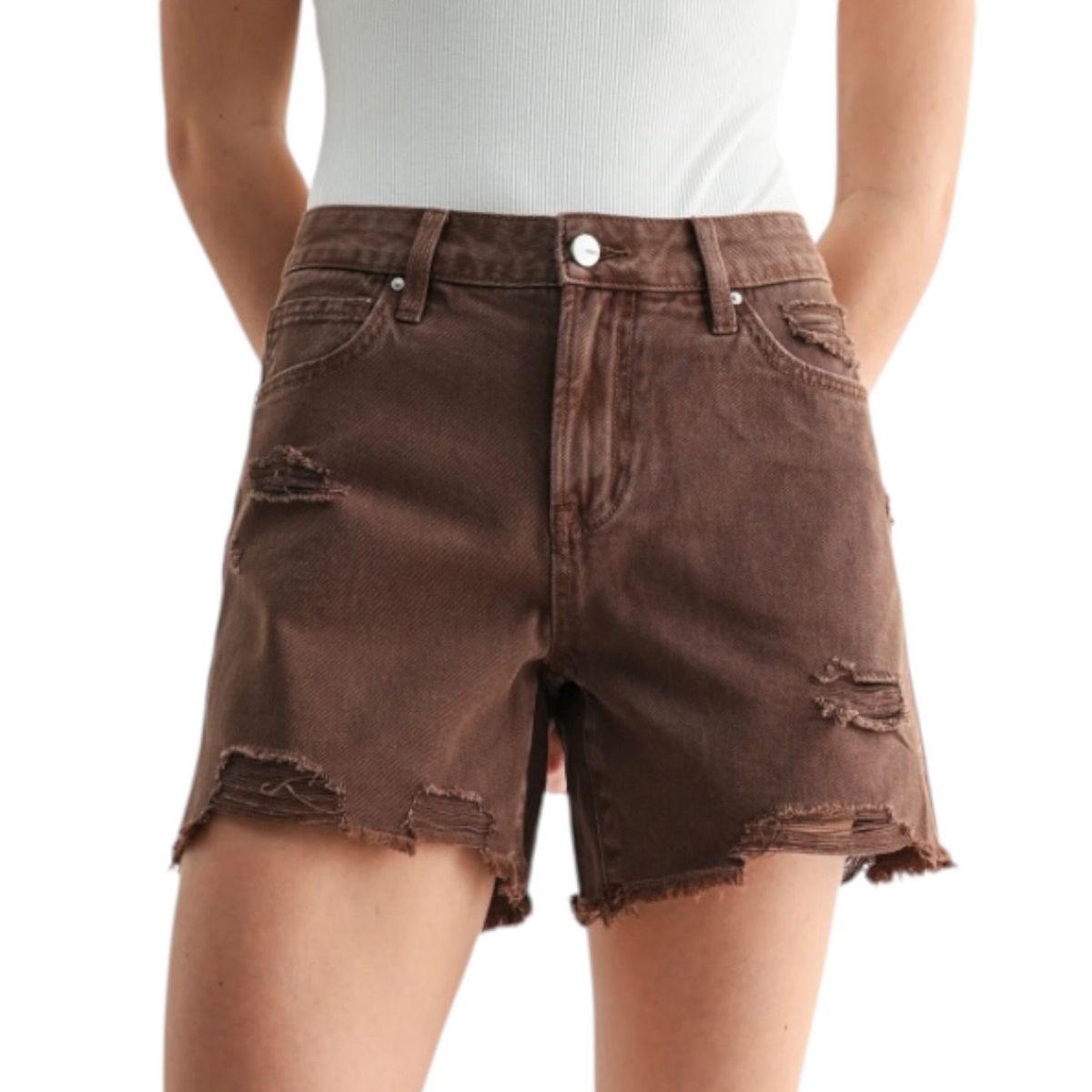 MICA MDP-H626DE Dark Espresso Midi Shorts